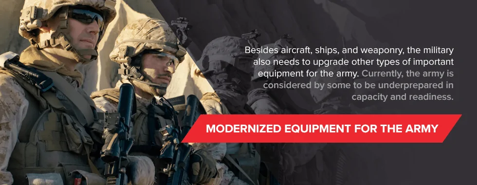 Modernized equipment for army